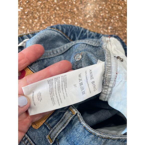 Anine Bing racing stripe logo jeans size 27 - Picture 7 of 7